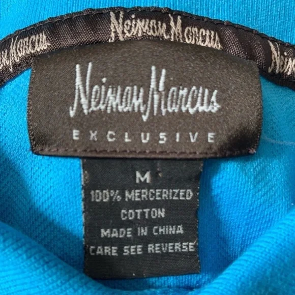 Neiman Marcus Rugby Style Long Sleeve Polo Shirt - Picture 13 of 14